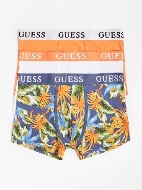 Pánske trenírky U1GG05K6YW1 P549 oranžová / modrá / biela - GUESS farebná S