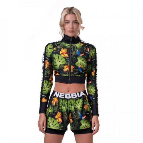 Nebbia High-Energy Cropped Jacket 564 Jungle Green - XS