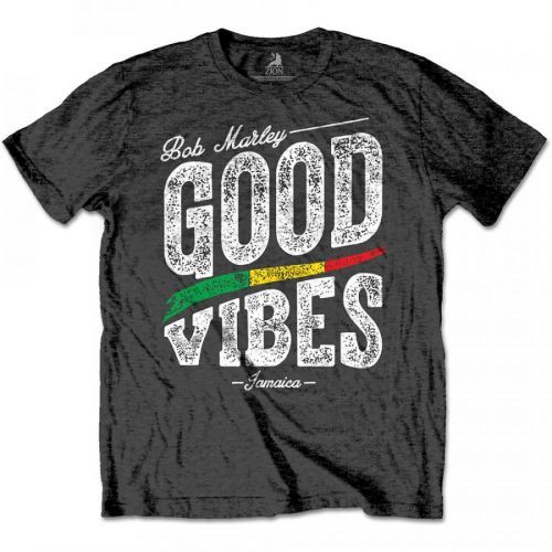 Bob Marley - Tričko Good Vibes - Muž, Unisex, Šedá, S