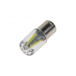Autožiarovka BA15s / 12-24V - biela 4x filament COB LED (2ks)