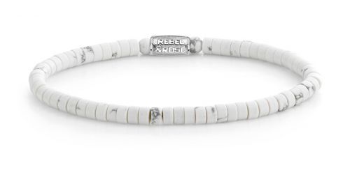 Rebel&Rose Biely obrúbený náramok Virgin White RR-40081-S 19 cm - L