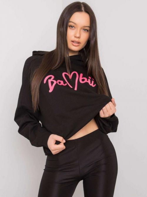 Dámska čierna mikina s vreckami one size