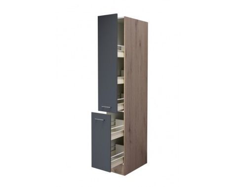 Vysoká kuchynská skriňa Tiago AHS30, dub san remo/šedá, šírka 30 cm%