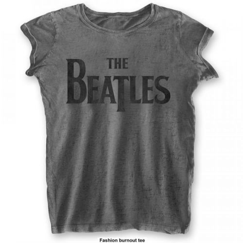 The Beatles - Tričko Drop T Logo - Žena, Šedá, L