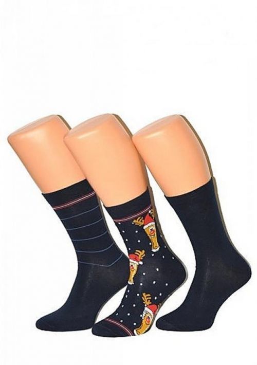 Pánske ponožky Cornette Premium A46 39/41 Tm. modrá