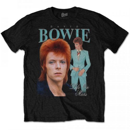 David Bowie - Tričko Life on Mars Homage - Muž, Unisex, Čierna, S