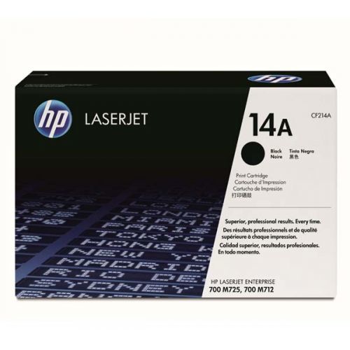 HP originál toner CF214A, black, 10000str., HP 14A, HP LaserJet Enterprise 700 M712, O