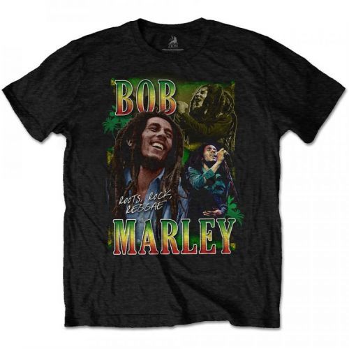 Bob Marley - Tričko Roots, Rock, Reggae Homage - Muž, Unisex, Čierna, S