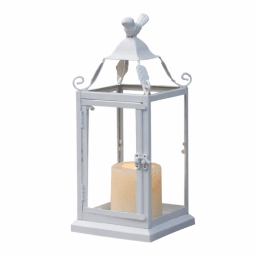 Lucerna, 32 cm, bílá, kov, POGOL TYP 1