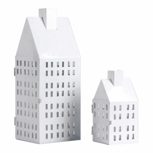 Lucerny, set 2 ks, bílá, kov, HOUSY