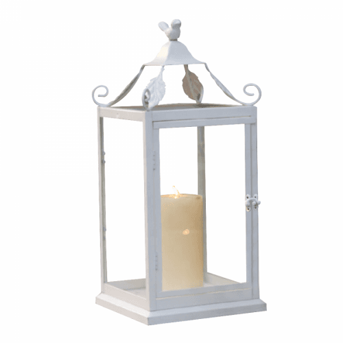 Lucerna, 43 cm, bílá, kov, POGOL TYP 2