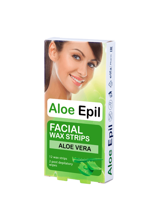 Aloe Epil depilačné voskové pásiky na tvár 12+2