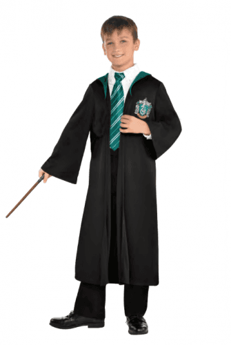 Amscan Detský čarodejnícky plášť Slizolin - Harry Potter Veľkosť - deti: 4 - 6 rokov