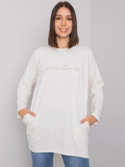 RUE PARIS Čierny dámsky pruhovaný sveter jedna veľkosť