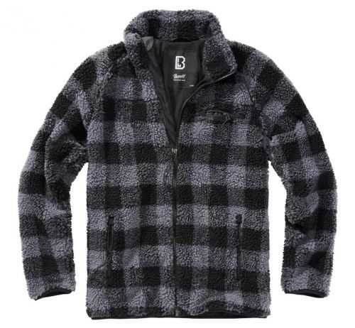 Bunda fleecová Brandit Teddyfleece - sivá-čierna, L