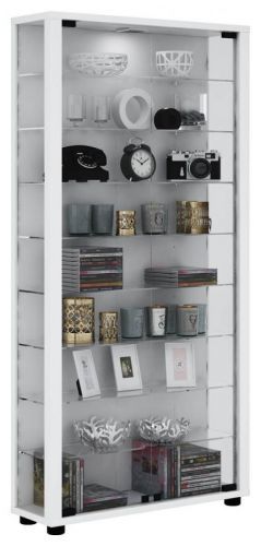 Vitrína Lumo Maxi, s LED osvetlením, biela