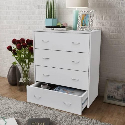 Komoda so 4 zásuvkami DTD Dekorhome Biela