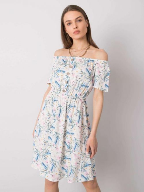 SUBLEVEL Biele vzorované španielske šaty XL