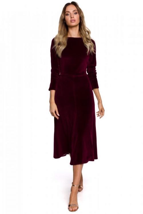 Made Of Emotion Dress M557 Maroon L