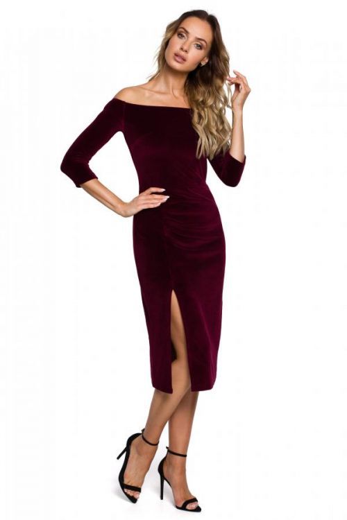 Made Of Emotion Dress M559 Maroon L