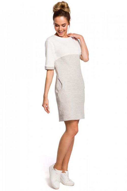 Made Of Emotion Dress M418 Light Grey L