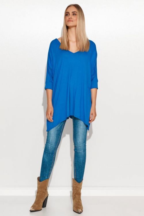 Makadamia Blouse M704 Blue Jeans UNI