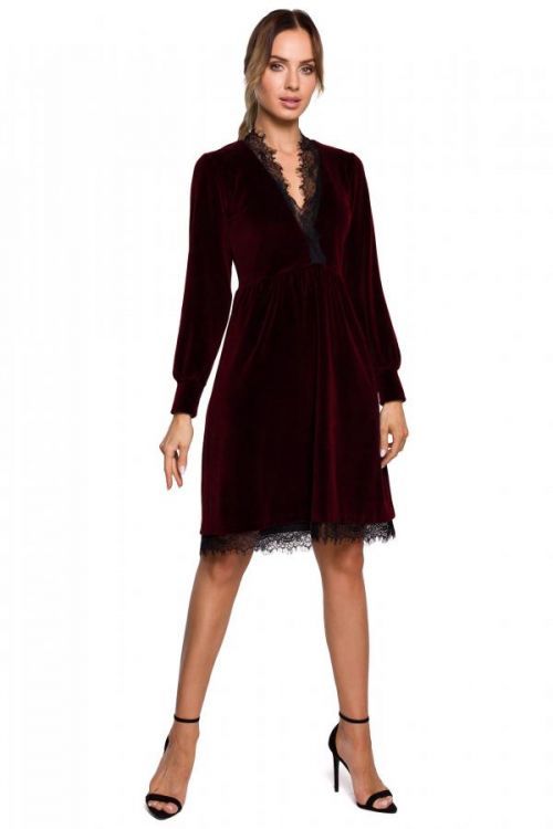 Made Of Emotion Dress M563 Maroon L