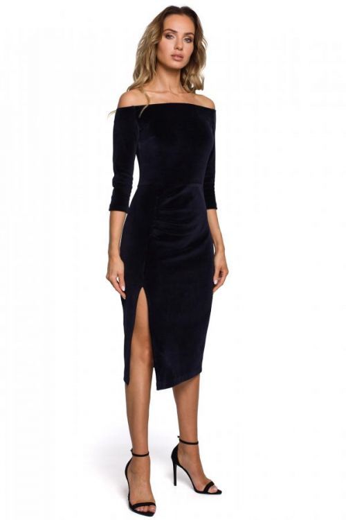 Made Of Emotion Dress M559 Navy Blue L