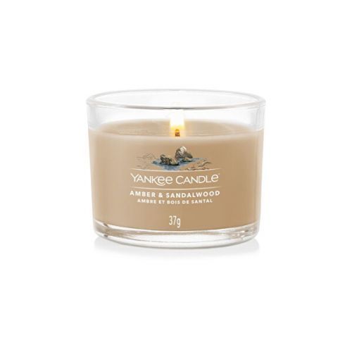 Yankee Candle Votívna sviečka v skle Amber & Sandalwood 37 g