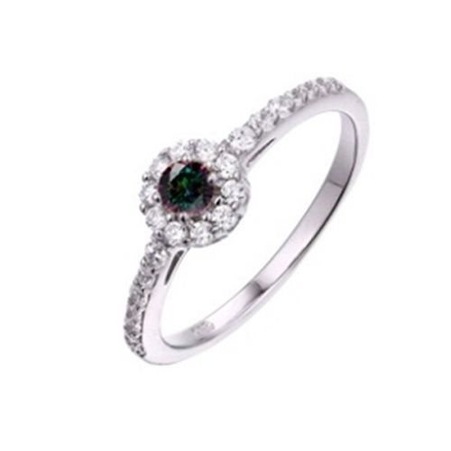 Brilio Silver Slušivý strieborný prsteň s topazom Mystic Stone SR06080A 50 mm