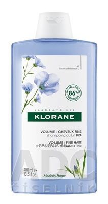 Pierre Fabre Dermo-cosmétique KLORANE ŠAMPÓN s BIO ľanom jemné vlasy bez objemu 1x400 ml