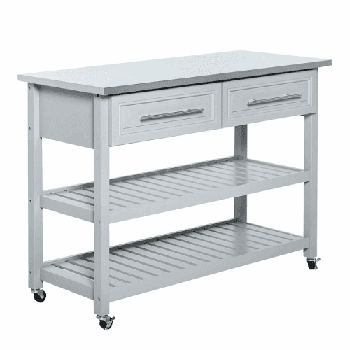 Servírovací vozík, světle šedá, MEDINA