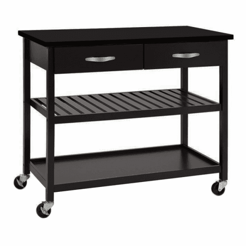 Servírovací vozík, černá, NODAL
