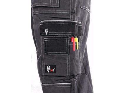 Kalhoty do pasu CXS ORION TEODOR, 170-176cm, pánské, šedo-černé, vel. 48