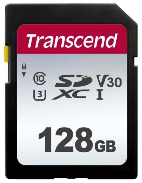 TRANSCEND SDXC karta 128GB 300S, UHS-I U3 V30 (R:95/W:45 MB/s)