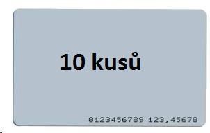 ISO karta 10-pack, RFID 125kHz EM4200, RO, vytlačené číslo tagu na karte