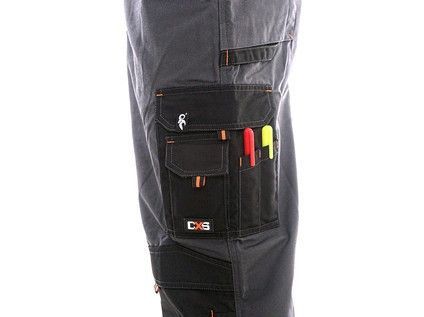 Kalhoty do pasu CXS SIRIUS NIKOLAS, pánské, šedo-oranžové, vel. 58