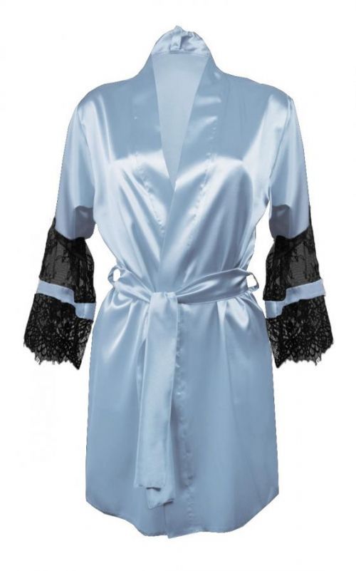 DKaren Housecoat Beatrice Light Blue XS svetlo modrá