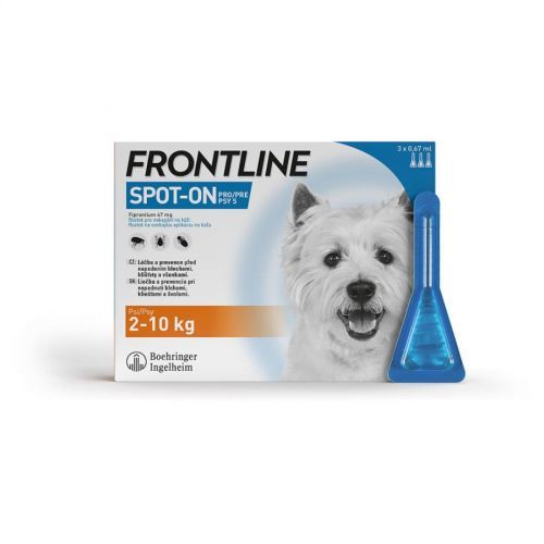 FRONTLINE Spot-On pre psy S (2-10 kg) 3x0,67 ml