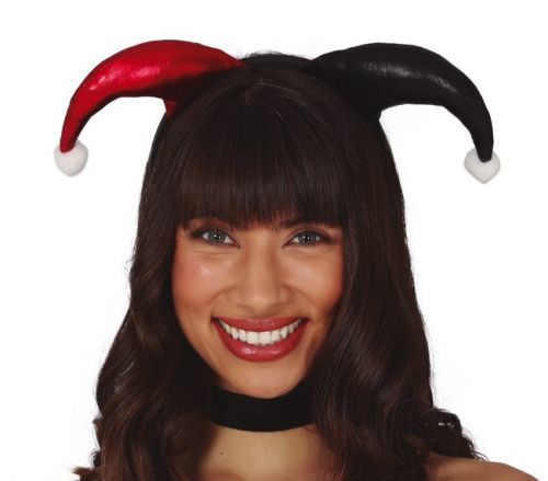 Guirca Čelenka červeno/čierna  - Harley Quinn