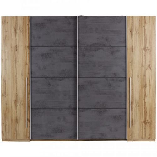 Skriňa S Posuvnými Dverami Tokio Grafitová / Farby Dubu