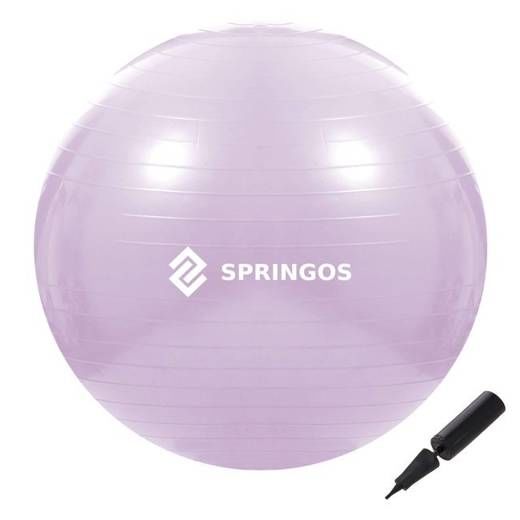 SPRINGOS Fitness lopta - 65cm - fialová