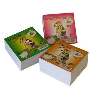 Blok kocka 9x9x4, 5cm lepená biela