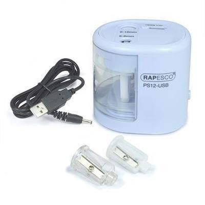 Orezávatko elektrické Rapesco PS12 2 otvory modré USB kábel