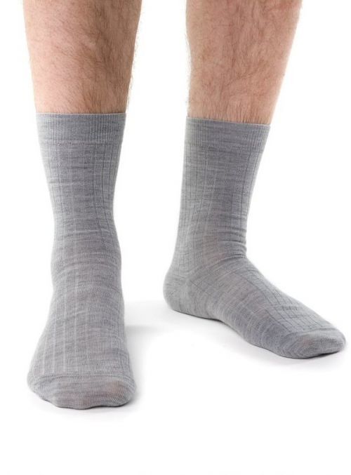 Pánske rebrované ponožky Steven art.130 Merino černá 44-46