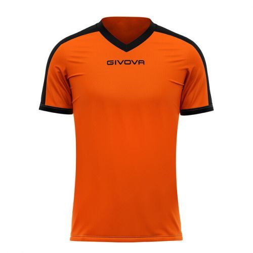 SHIRT REVOLUTION oranžová-čierna XXS