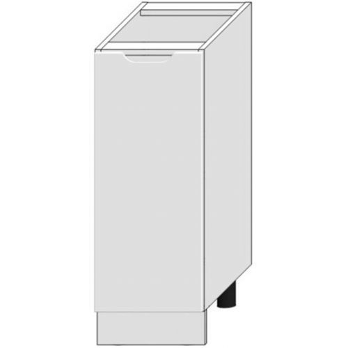 Kuchynská skrinka Zoya D30 Pl Biely hrášok / Biely