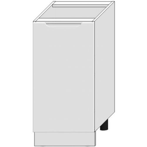 Kuchynská skrinka Zoya D40 Pl Biely hrášok / Biely