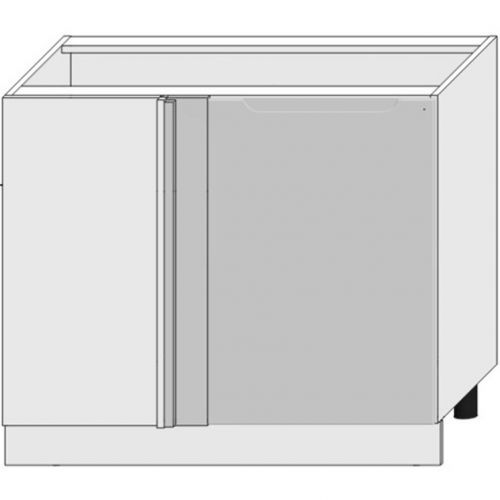 Kuchynská skrinka Zoya Dnp Pl Svetlo šedá mat/biely