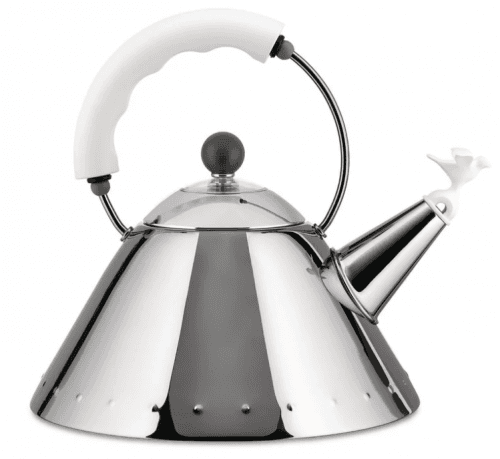 Kanvica na varenie vody 9093 Alessi strieborná/biela